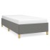 Estructura de cama sin colchón tela gris oscuro 90x190