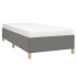 Estructura de cama sin colchón tela gris oscuro 90x190