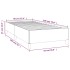 Estructura de cama sin colchón tela gris oscuro 90x190