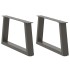 Patas para mesa comedor forma V 2 uds antracita 50x(30-31,3)