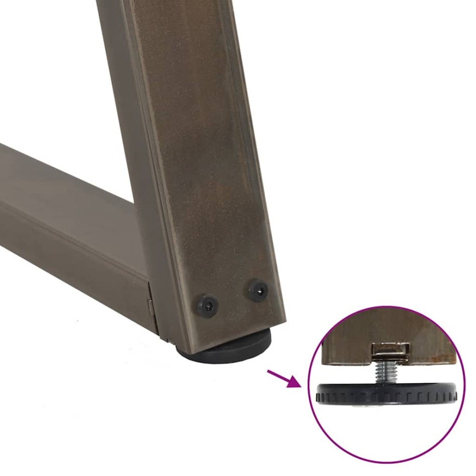 Patas para mesa de comedor en forma de V 2 uds acero