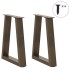 Patas para mesa de comedor forma de V 2 uds acero natural
