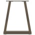 Patas para mesa de comedor forma de V 2 uds acero natural