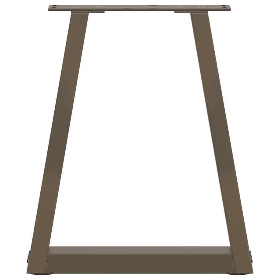 Patas para mesa de comedor forma de V 2 uds acero natural