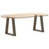 Patas para mesa de comedor forma de V 2 uds acero natural