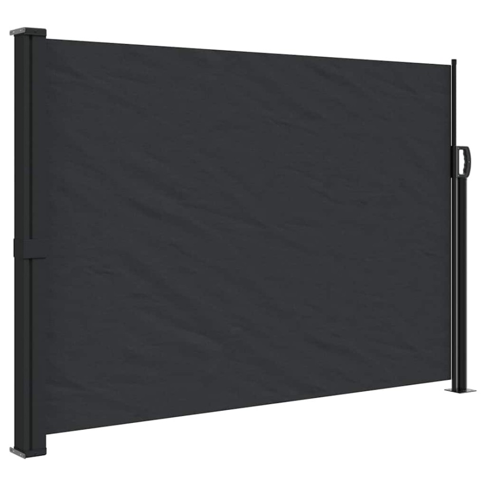 Toldo lateral retráctil negro 140x500
