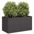 Jardinera de acero laminado en frío negro 80x40x40