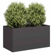 Jardinera de acero laminado en frío negro 80x40x40 cm