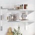 Estante de pared acero inoxidable plateado 75x40x60
