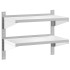Estante de pared acero inoxidable plateado 75x40x60