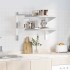 Estante de pared acero inoxidable plateado 75x40x60