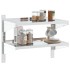 Estante de pared acero inoxidable plateado 75x40x60