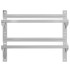 Estante de pared acero inoxidable plateado 75x40x60