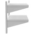 Estante de pared acero inoxidable plateado 75x40x60