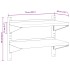 Estante de pared acero inoxidable plateado 75x40x60