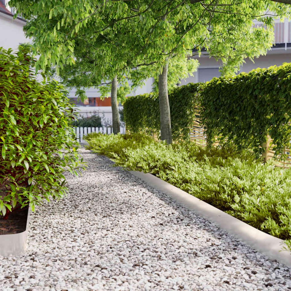 Bordes para césped 10 uds 15x103 cm acero