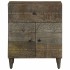 Mesita de noche madera maciza de mango gris claro 50x33x60