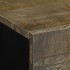 Mesita de noche madera maciza de mango gris claro 50x33x60