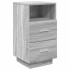 Mesilla de noche con 2 cajones gris sonoma 36x36x68
