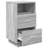 Mesilla de noche con 2 cajones gris sonoma 36x36x68
