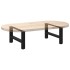 Patas de mesa de centro negro 2uds acero 60x(30-31)