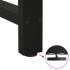 Patas de mesa de centro negro 2uds acero 60x(30-31)