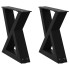 Patas para mesa de centro 2 unidades acero negro