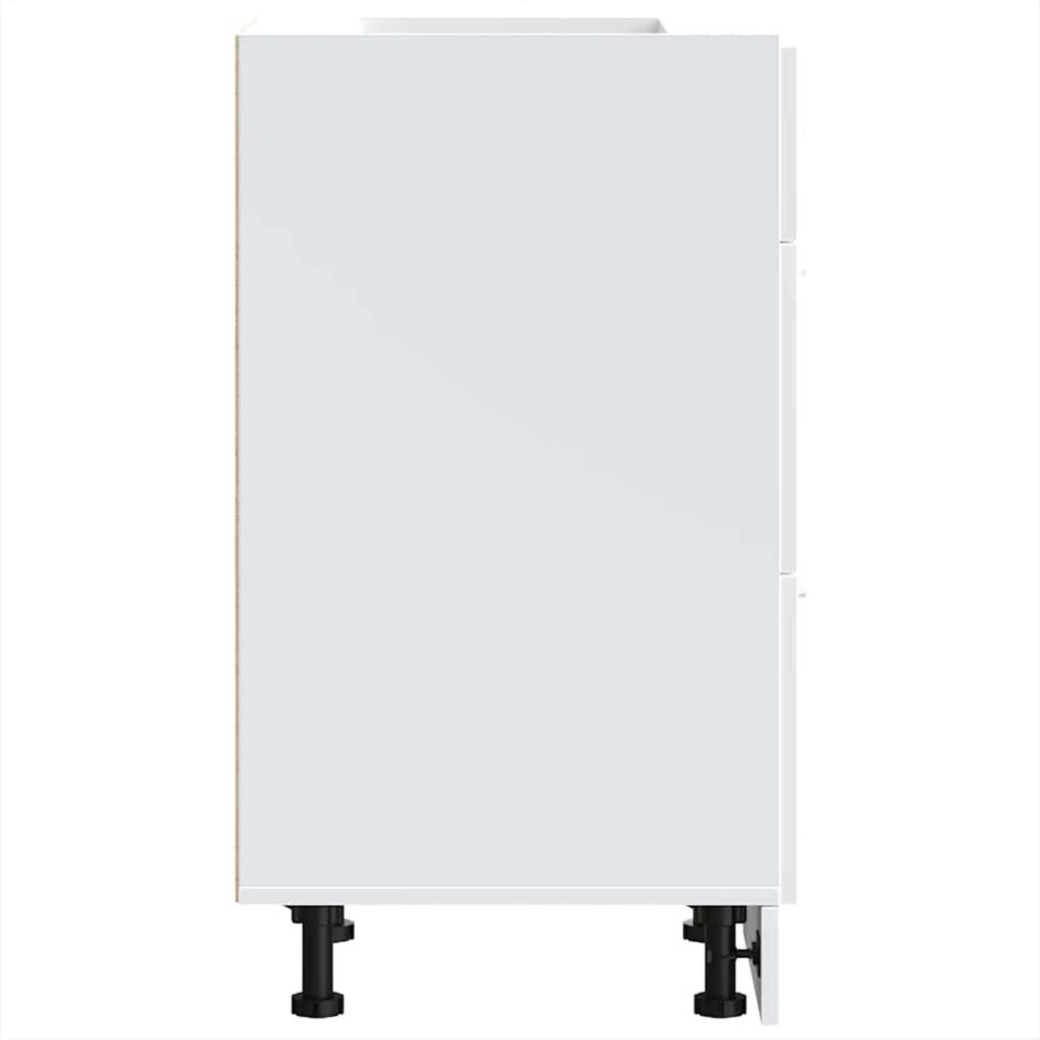 Armario bajo de madera de ingeniería blanco 40x46x81,5