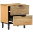 Mesilla de noche marrón 40x33x46 cm madera maciza