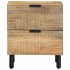 Mesilla de noche marrón 40x33x46 cm madera maciza