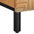 Mesilla de noche marrón 40x33x46 cm madera maciza