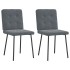 Sillas de comedor 2 unidades terciopelo gris