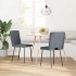 Sillas de comedor 2 unidades terciopelo gris