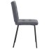 Sillas de comedor 2 unidades terciopelo gris