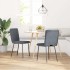 Sillas de comedor 2 unidades terciopelo gris