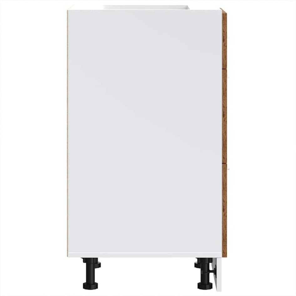 Armario bajo de madera de ingeniería madera vieja 40x46x81,5