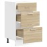 Armario bajo de roble Sonoma 40x46x81,5 cm madera de
