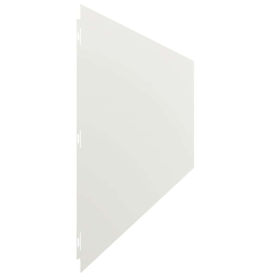 Bordes para césped 10 uds acero laminado frío blanco 25x103