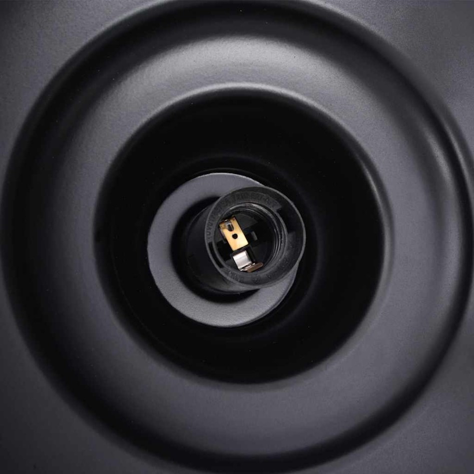 Lámpara colgante E27 negra Ø 31 cm