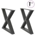 Patas para mesa de centro 2 uds acero antracita 60x(42-43,3)