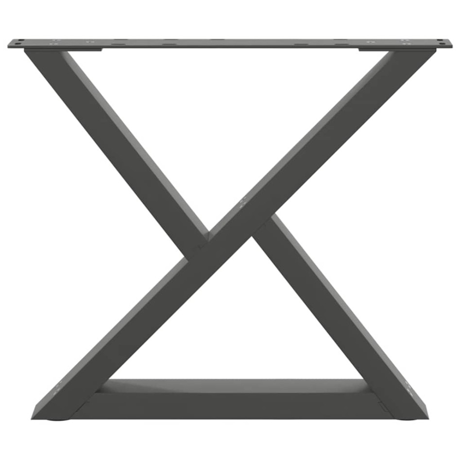 Patas para mesa de centro 2 uds acero antracita 60x(42-43,3)