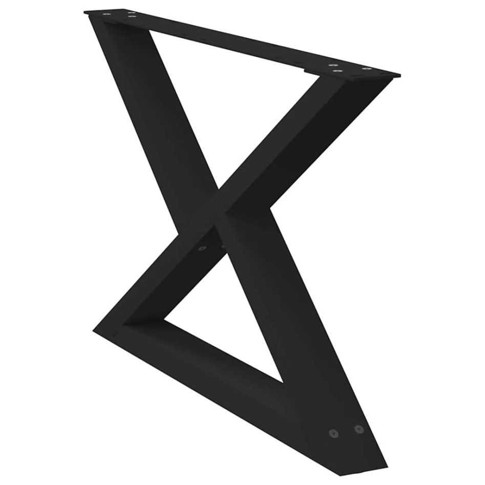 Patas para mesa de centro 2 uds acero negro 70x(42-43,3)