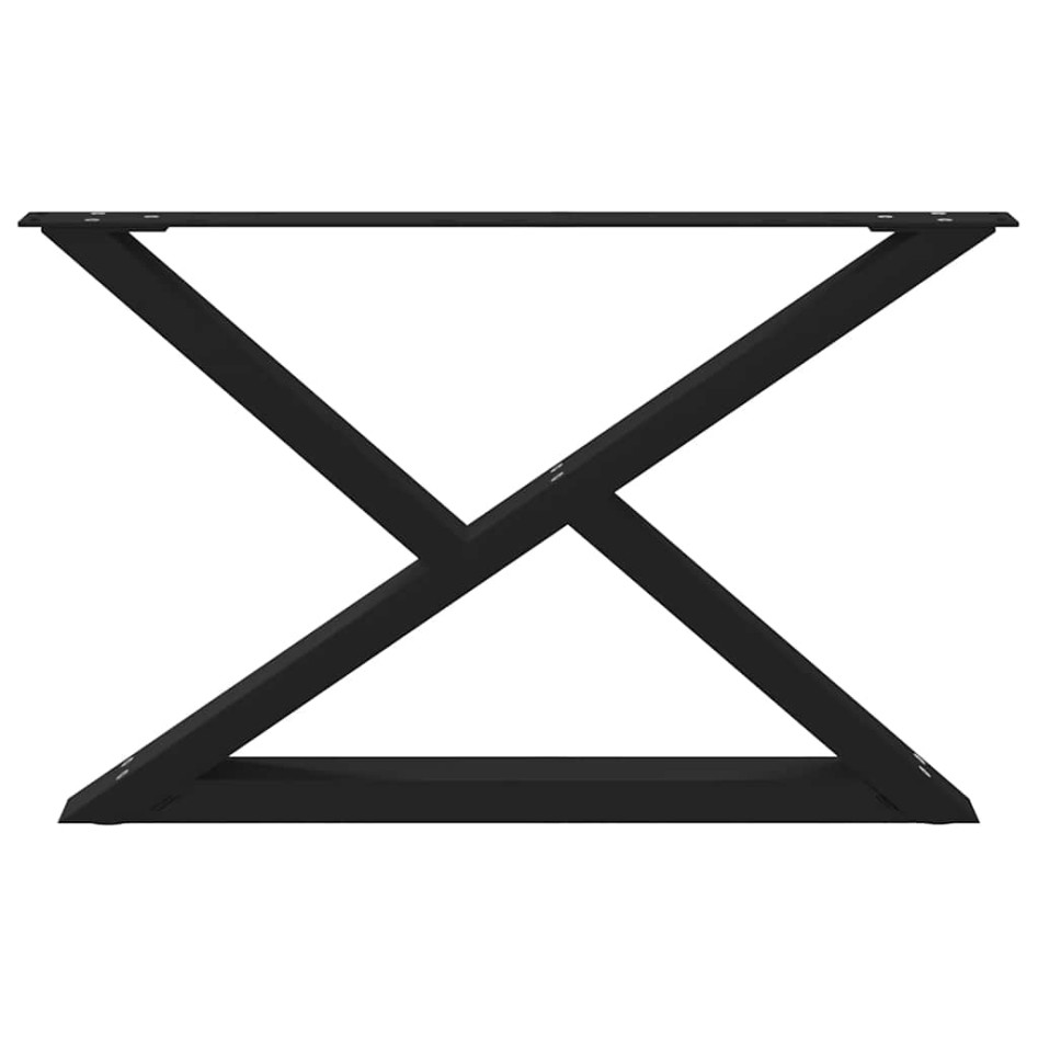 Patas para mesa de centro 2 uds acero negro 70x(42-43,3)