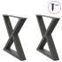 Patas para mesa de centro 2 uds acero antracita 50x(42-43,3)