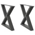 Patas para mesa de centro 2 uds acero antracita 50x(42-43,3)