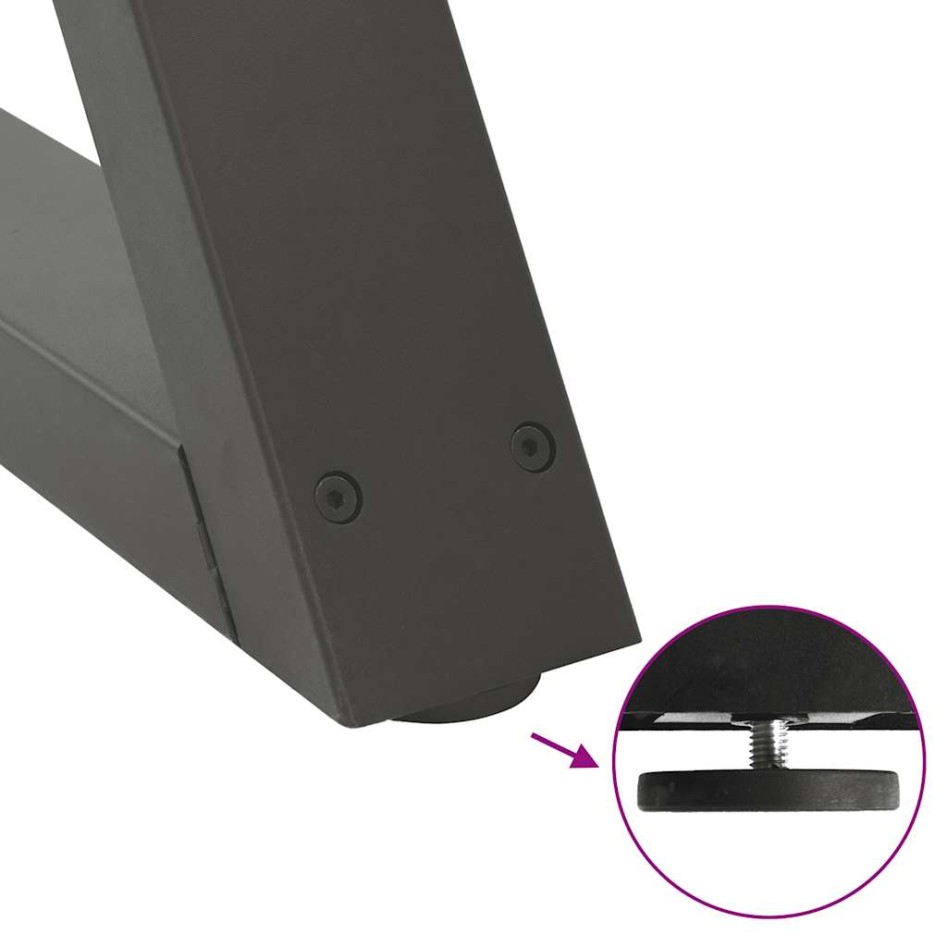 Patas para mesa de centro 2 uds acero antracita 50x(42-43,3)