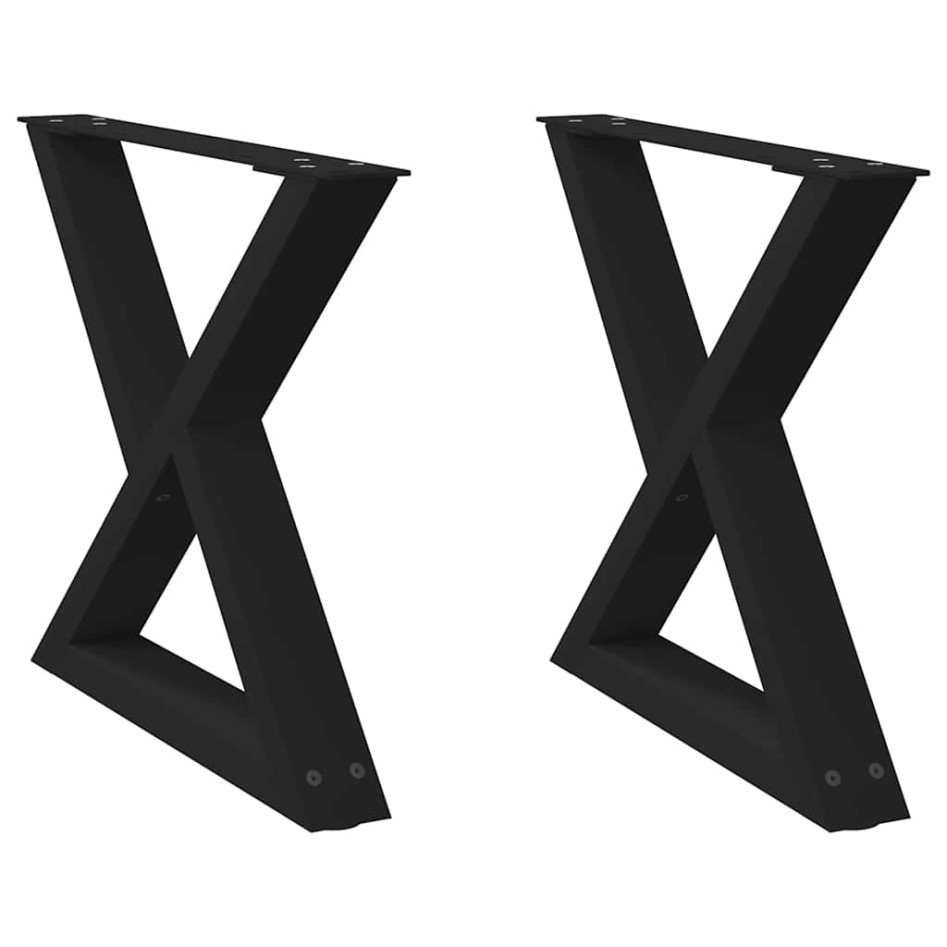 Patas para mesa de centro 2 uds acero negro 50x(42-43,3)