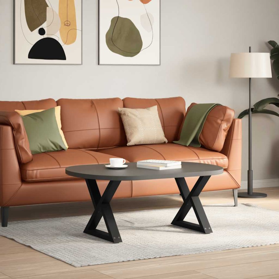 Patas para mesa de centro 2 uds acero negro 50x(42-43,3)