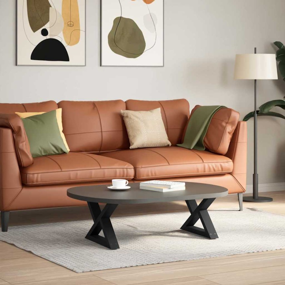 Patas para mesa de centro 2 unidades acero negro