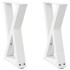 Patas de mesa de centro 2uds acero blanco 28x(42-43,3)